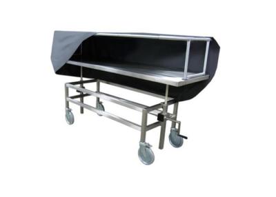 China Size Customized Morgue Refrigeration Units Stainless Steel Practical Corpse Cart With Cover for sale