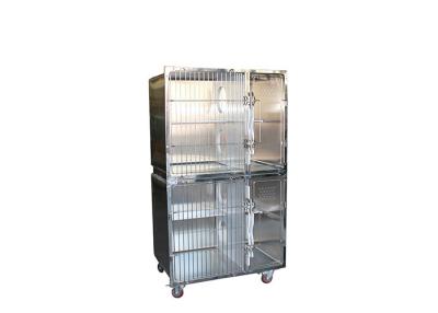 China Different Sizes Medical Veterinary Equipment Stainless Steel Cat Cages For Shelters for sale