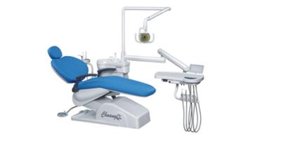 China Blue Dental Clinic Equipments Dental Office Chairs With Adjustable Headrest Set for sale