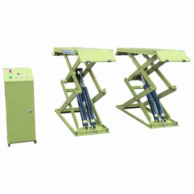 China MT - SL100 CE Approved Center Jack Professional SCISSOR Car Lift 3000KGS Manual Or Pneumatic for sale