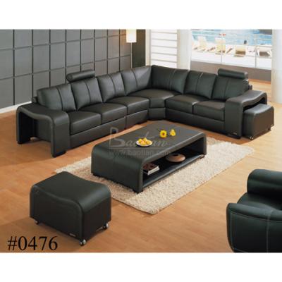 China Italian Style Design Sofa Set Living Room Combination Furniture Set Genuine Leather Sectional Couch In Living Room for sale