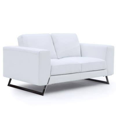 China Germany Italian living room design style grain leather furniture living room sofa stainless steel leather sectional top leg for sale