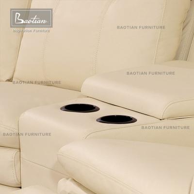 China Modern Living Room Furniture Set Genuine Leather Recliner Home Theater Sofa for sale