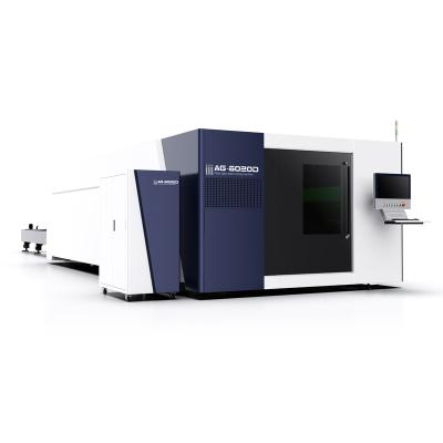 China Laser CUT 6000*2000mm Interchange 3KW Tabletop CNC Fiber Laser Cutting Machine for sale