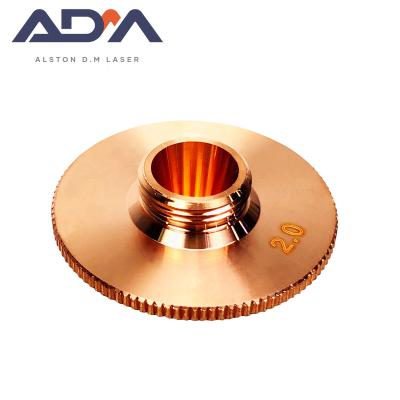 China Diameter 28mm*15mm single/double layer Chrome plating laser nozzle of Precitec fiber laser cutting machine for laser equipment spare parts for sale