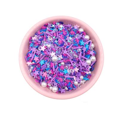 China As Picture 500g Per Bag Mixed Faux Stone Pearl Clay Polymer Sprinkles Crafts Nail Art Decoration DIY Crystal Mud Filler Accessories for sale