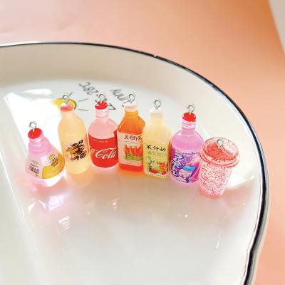 China FASHIONABLE 100pcs Simulation Drinks Bottle Resin Charms For Earrings Bracelet Necklace Pendant Jewelry Making DIY Craft Accessories for sale