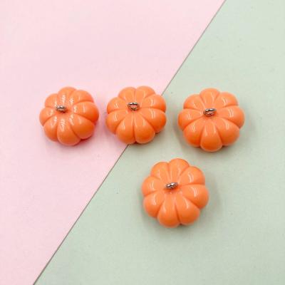 China TRENDY Halloween Pumpkin Resin Charms Pendants For Bracelets Necklace Earrings Jewelry Making Findings Flat Back Cabochon for sale