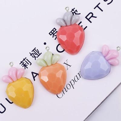 China TRENDY Kawaii Carrot Resin Charms Pendants For Jewelry Making DIY Earrings Necklace Key Chain Decoration Accessories for sale