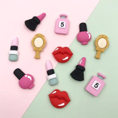 China Other Cute Mirror Lipstick Perfume Flat Back Resin Cabochon Kawaii Cosmetic Opens Dollhouse Phone DIY Scrapbooking Decoration for sale