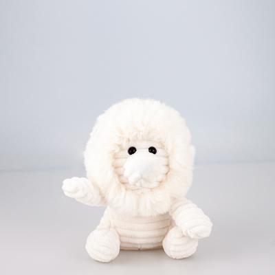 China Customized Soft Brown White Plush Toy Eco-friendly Material Lion Stuffed Animal Realistic Long Haired Stuffed Animals Toy for sale