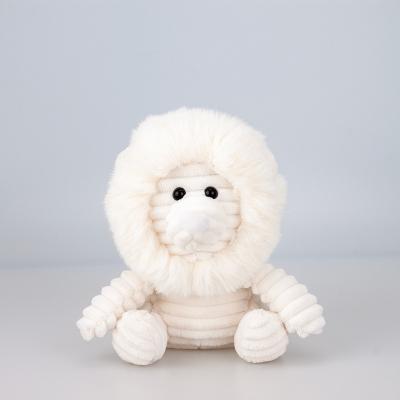 China Custom Cute Animal Stuffed Lion Plush Stuffed Toy Kid White Brown White Consolation Gift Eco-friendly Material Soothing Soft Toy for sale