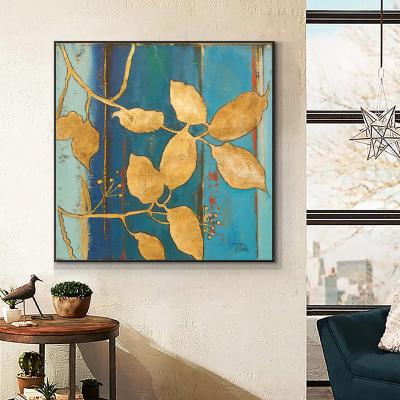 China Canvas Or PVC Modern Oil Painting Leaves Nordic Abstract Wall Art Pictures And Posters Maple Tree Leaves for sale