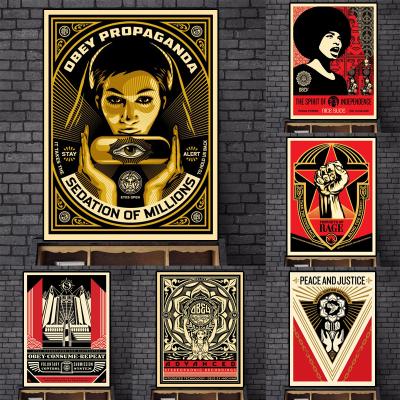 China Retro Shepard Fairey Art Prints Paintings Modern On The Wall Abstract Canvas Posters Street Art Pictures For Living Room Cuadros for sale