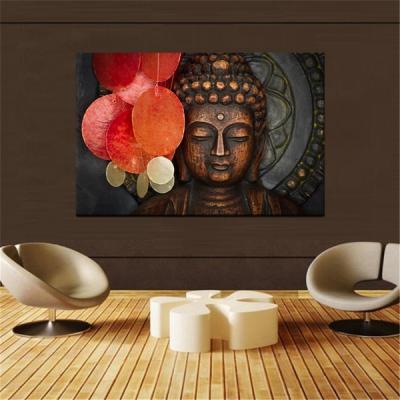 China Modern Wall Art Canvas Painting Home Decor Buddha Statue Meditation Oil for sale