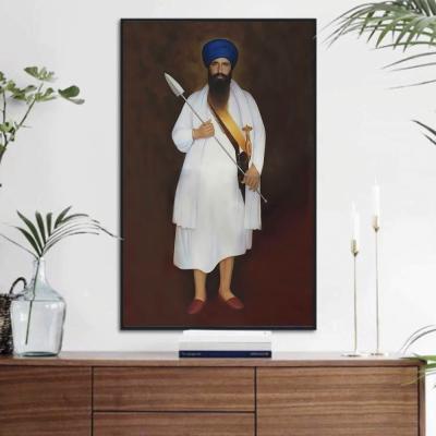 China Home Wall Decorations.Gifts Indian God Pictures Sant Jarnail Singh Canvas Paintings On The For Living Room Wall for sale