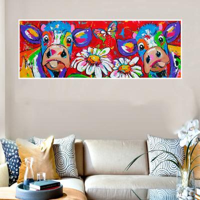 China Modern Canvas Art Painting Cute Calf Watercolor Arts Living Room Decor for sale