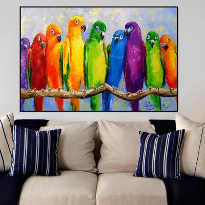 China Modern Animal Wall Art Pictures Of Colorful Parrot Owl Birds Art Canvas Painting For Baby Kid's wall Art Posters Prints Home Cuad of s room for sale