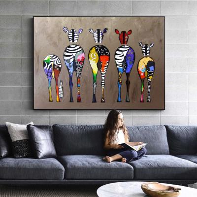 China Custom Canvas Art Painting Deer Butt Watercolor Oil Painting Living Room Modern Home Decor Poster Pictures for sale