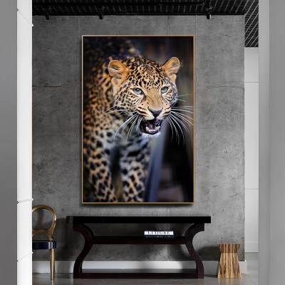 China Modern Wild Animal Scandinavian Wall Art Picture Cuadros Of Africa Posters And Prints Art Leopard Canvas PaintingNordic For Living Room for sale