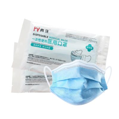 China Best Selling Adult 3 Ply Layers Disposable Hospital Nonwoven Medical Face Mask for sale