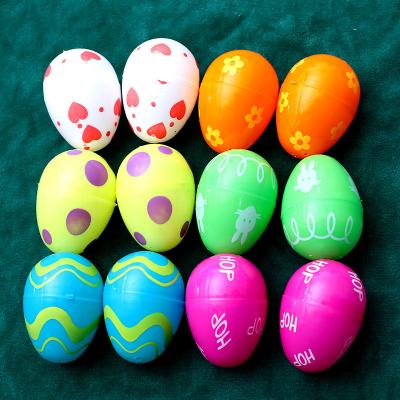 China Hollow Board Different Cheap Various Size Plastic Easter Eggs For Happy Esater Day Party Decor for sale