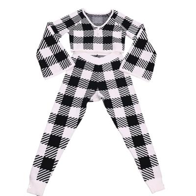 China Anti-wrinkle autumn and winter ladies sportswear casual plaid pattern 2 pieces designer Pants Suits for sale