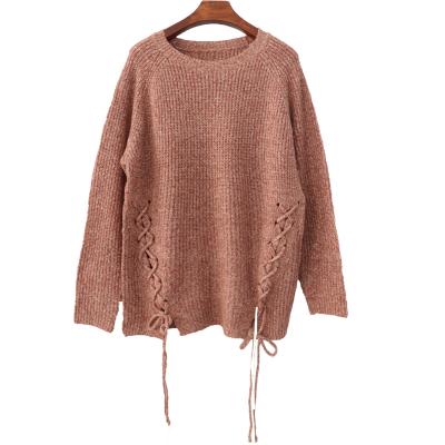 China velvet plus size European and American style women's sweater Anti-wrinkle women's loose knitted pullover size for sale