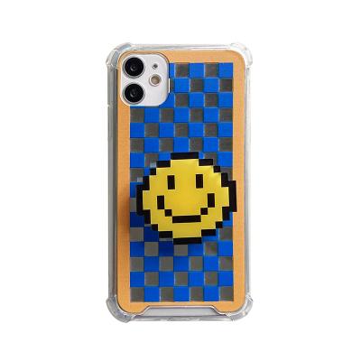 China Popular New Ultra Shockproof Shockproof Checkered Face Girptok Mirror Smile Smile Protective Case For iPhone 7 8 plus xr 11 12 13 pro max for sale