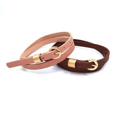 China ALLOY 2 PK Fashion Women Belt PU Leather Belt Tiny Interesting Waist Belt For Dress for sale