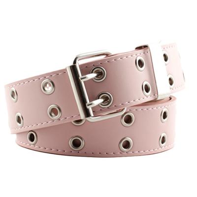 China Iron 2023 new punk style double exhaust eye ladies belt Korean jeans fashion belt for sale