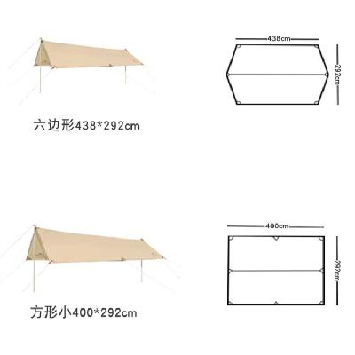 China UV-Resistant Classic Sunshade Extended Type Folding Camping Tent With Galvanized Iron Poles for sale