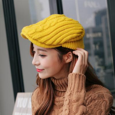 China JOINT Winter Knitted Hat Handmade Warm Women's Knitted Hat for sale