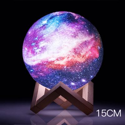 China Touch Switch Dimmer Sky Night Light Moon Starry Lamp, Ticent Star Light Women 5.9 Inch Table Lamp Kids Gift USB Charging 3D Touch Control Shine for sale