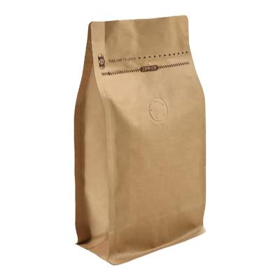 China Recyclable Wholesale Coffee Packaging One Way Valve Bags Coffee Packaging Pouch Biodegradable With Degassing Valve And Ziplock for sale