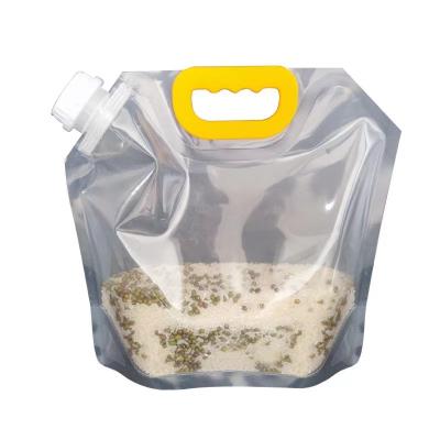 China Recyclable Die Cut Packaging Bags 3.5 Mylar Bags Clear Stand Up Pouch With Window For Food Storage for sale