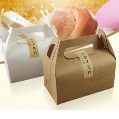 China Recycled Materials Customized Cake Waffle Packaging Box Wrapping Paper Drawer Box Gift Box Portable Customized Baking Pastry for sale