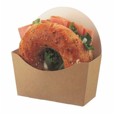 China Disposable Custom Design Edible Grade Take Away Bagel Cardboard Box Packaging for sale