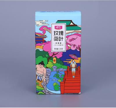 China Recycled Materials Customized High Quality Biodegradable Juice Packing Cardboard Color Print Cartoon Gift Packaging Beverage Box for sale