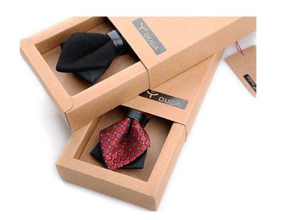 China Custom Packing Box Recycled Custom Gentleman's Tie Materials Bow Tie Box Hair Clip Headband Box for sale