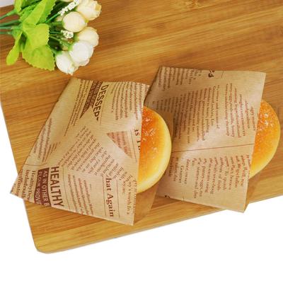 China Custom Printing Logo Eco Friendly Biodegradable Greaseproof Take Out Delivery Bakery Envelope Paper Bag for sale