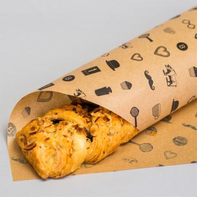 China Customized wholesale eco-friendly logo wrapping paper fast food wrap greaseproof burrito printed wrapping paper wrapping paper for sale