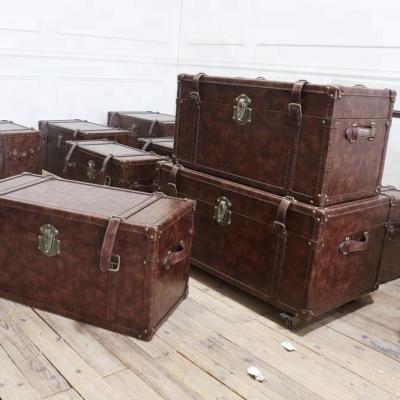 China Portable Wardrobe Vintage Style Carry Suit Case Trunk for sale