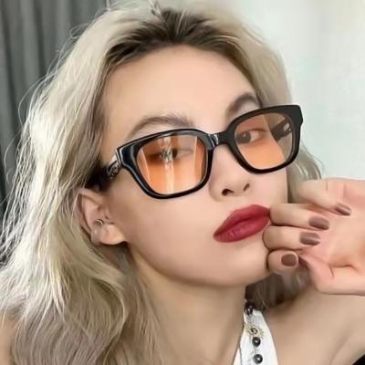 China New Vintage Fashion Style Lucky Eyewear MN1261 UV Protection Small Glasses Frames Square Sunglasses Retro Sun Classic Optifix Glasses for sale