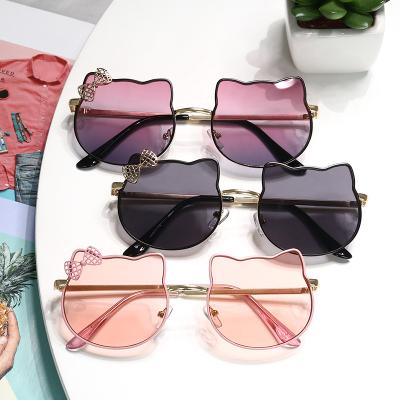 China Wholesale Custom Cartoon Style Shades Girls UV400 Protection Glass Lucky Children Metal Frame Sun Glasses Sun Glasses For Kids for sale