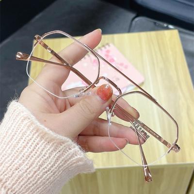 China Lucky Fashion Unisex Eyewear Metal Blue Light Blocking Glasses Glass Frames Glass Bule Anti Light Blue Light Blocking Glasses for sale