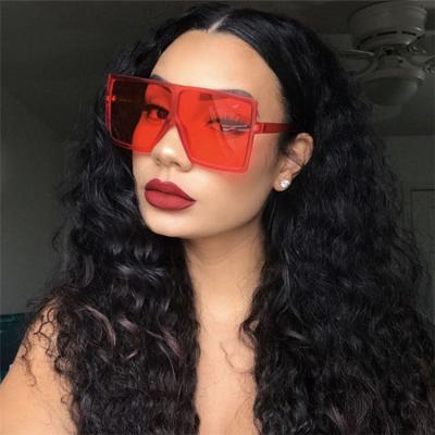 China Fashion Sunglasses Wholesale Custom Multicolor Sun Glasses Shape Ladies UV400 Big Square Glasses Frames Shades Women Oversized Sunglasses 2022 for sale