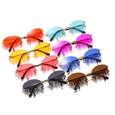 China Factory Wholesale High Quality 2022 Fashion Sunglasses Lucky Sun Shades Custom Neon Lights Party Night Club Designer Sunglasses For Women for sale