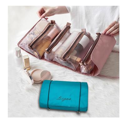 China Custom Fashion Travel Toiletry Bag For Women Mesh Clear Cosmetic Bag Luxury Designer Makeup Case Wholesale Cosmetic Bags for sale