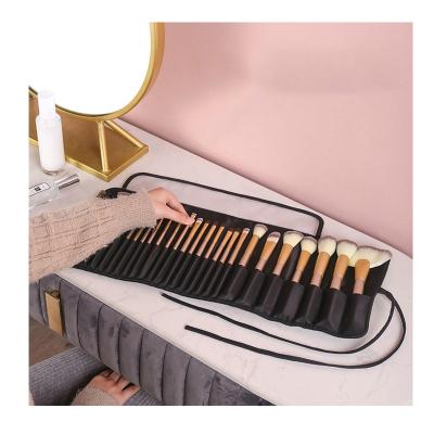 China Fashion Designer 26 Pcs Cosmetic Filter Frames Makeup Brush Travel Case Foldable Brush Bags For Women Waterproof Makeup Brush Bag for sale